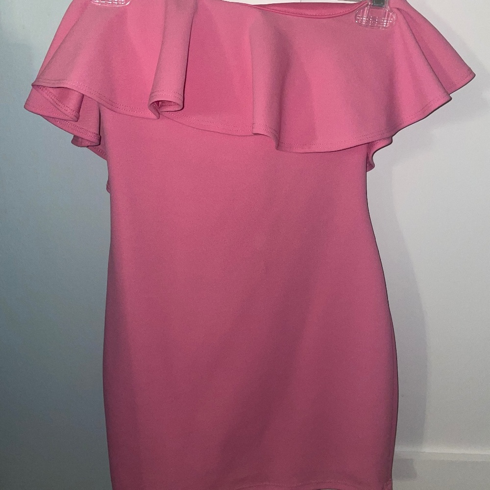 Pink mini dress